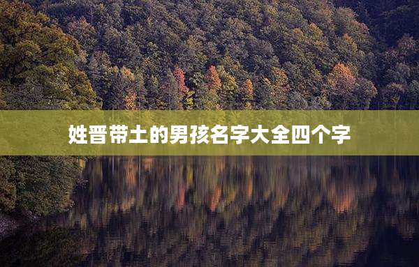 姓晋带土的男孩名字大全四个字