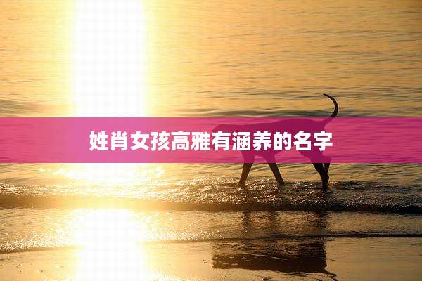 姓肖女孩高雅有涵养的名字