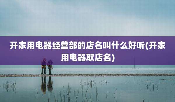 开家用电器经营部的店名叫什么好听(开家用电器取店名)