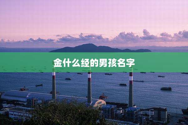 金什么经的男孩名字