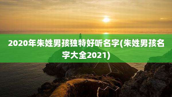 2020年朱姓男孩独特好听名字(朱姓男孩名字大全2021)