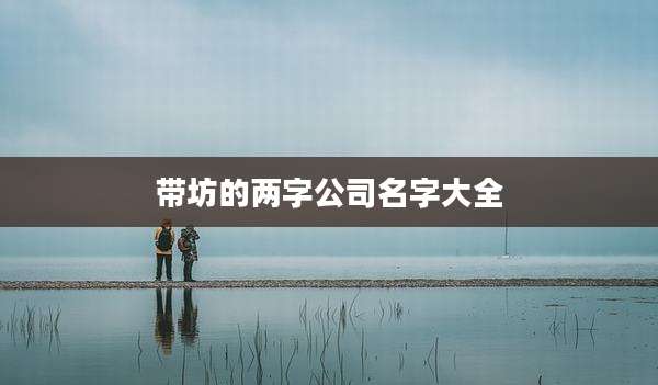 带坊的两字公司名字大全