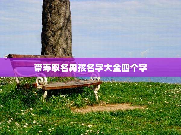 带寿取名男孩名字大全四个字