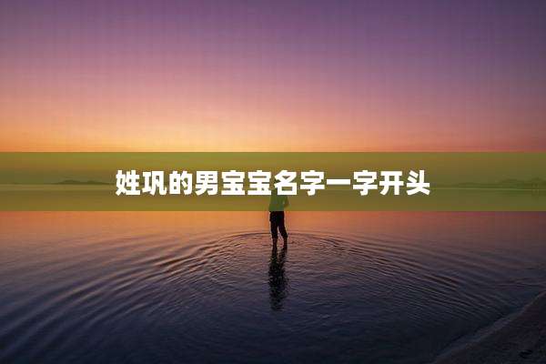 姓巩的男宝宝名字一字开头