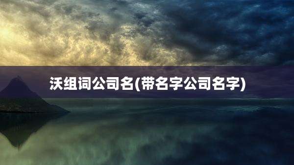 沃组词公司名(带名字公司名字)