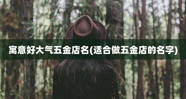 寓意好大气五金店名(适合做五金店的名字)