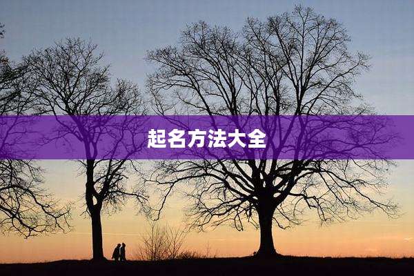 起名方法大全