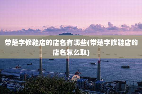 带楚字修鞋店的店名有哪些(带楚字修鞋店的店名怎么取)