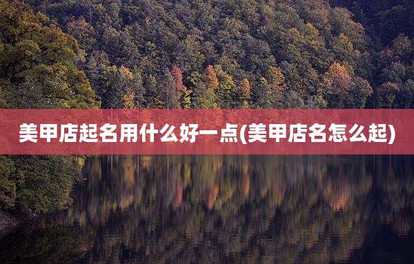 美甲店起名用什么好一点(美甲店名怎么起)