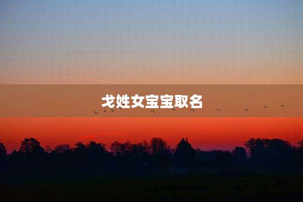 戈姓女宝宝取名