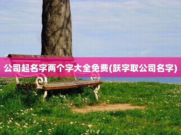 公司起名字两个字大全免费(跃字取公司名字)