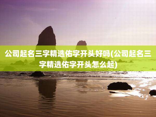 公司起名三字精选佑字开头好吗(公司起名三字精选佑字开头怎么起)