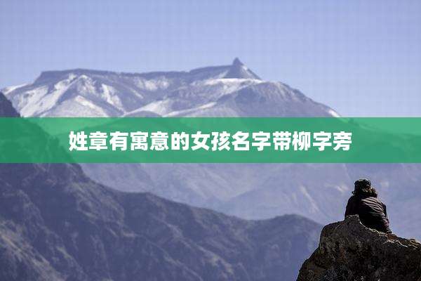 姓章有寓意的女孩名字带柳字旁