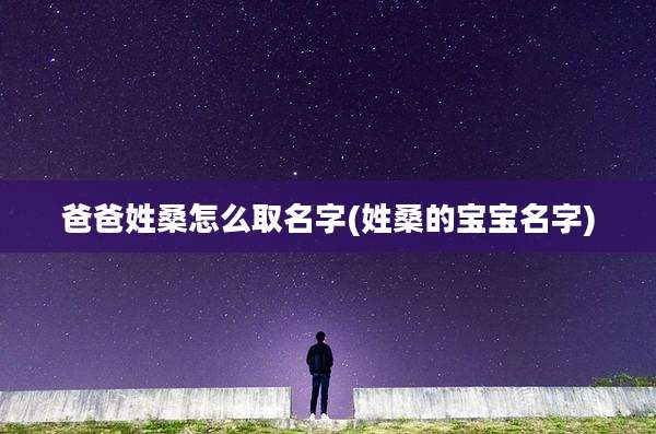 爸爸姓桑怎么取名字(姓桑的宝宝名字)