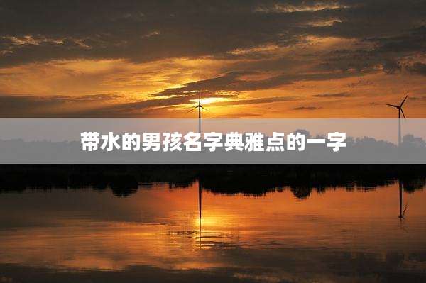 带水的男孩名字典雅点的一字
