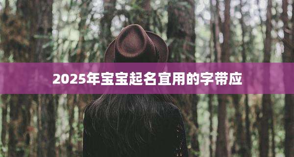 2025年宝宝起名宜用的字带应