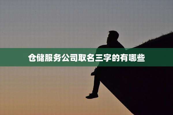 仓储服务公司取名三字的有哪些