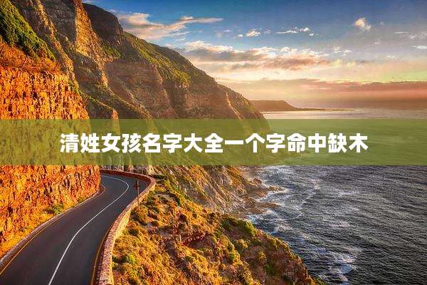 清姓女孩名字大全一个字命中缺木