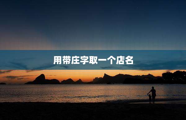 用带庄字取一个店名
