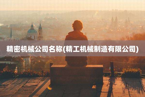 精密机械公司名称(精工机械制造有限公司)