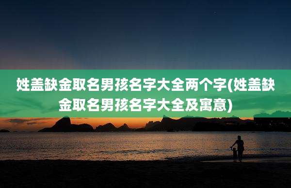 姓盖缺金取名男孩名字大全两个字(姓盖缺金取名男孩名字大全及寓意)