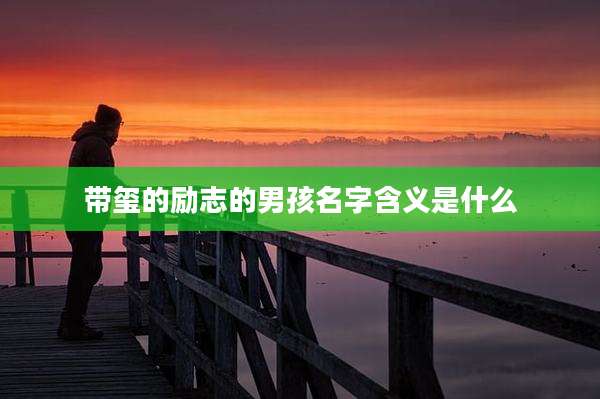 带玺的励志的男孩名字含义是什么
