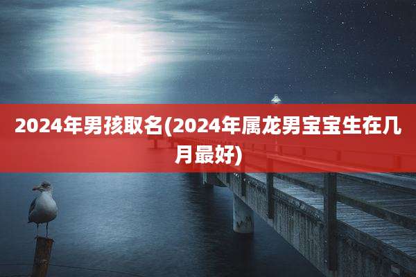 2024年男孩取名(2024年属龙男宝宝生在几月最好)