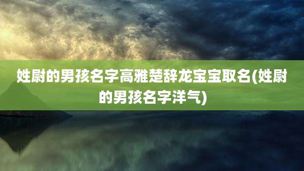 姓尉的男孩名字高雅楚辞龙宝宝取名(姓尉的男孩名字洋气)