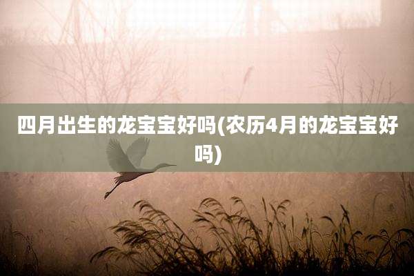 四月出生的龙宝宝好吗(农历4月的龙宝宝好吗)