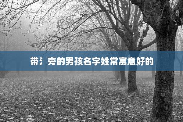 带氵旁的男孩名字姓常寓意好的