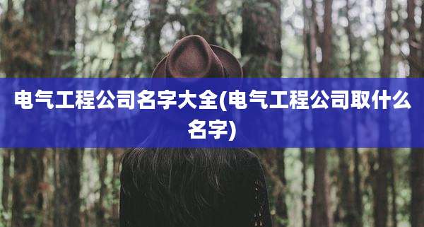电气工程公司名字大全(电气工程公司取什么名字)