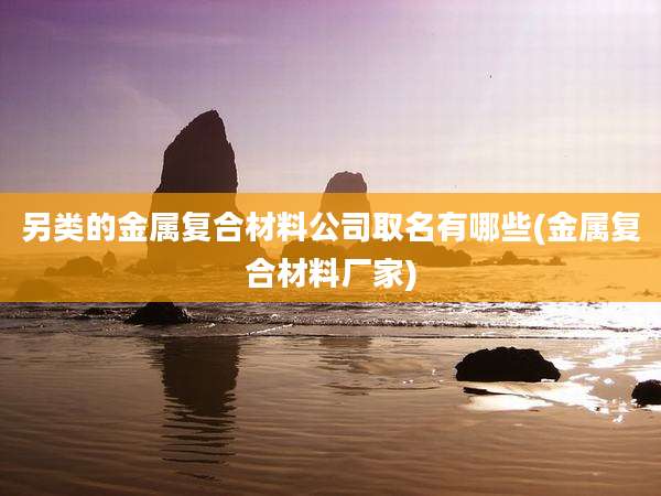 另类的金属复合材料公司取名有哪些(金属复合材料厂家)