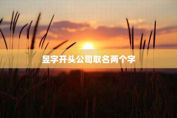 昱字开头公司取名两个字