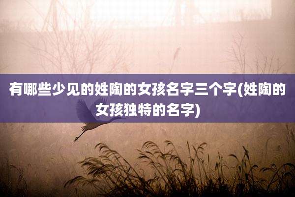 有哪些少见的姓陶的女孩名字三个字(姓陶的女孩独特的名字)
