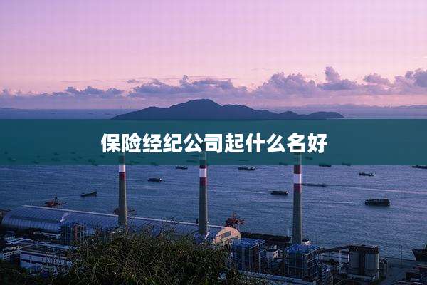 保险经纪公司起什么名好