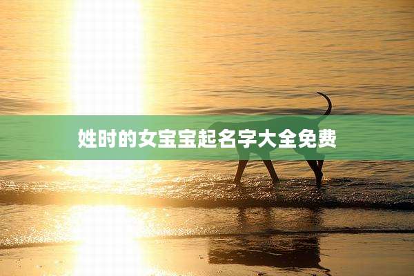 姓时的女宝宝起名字大全免费