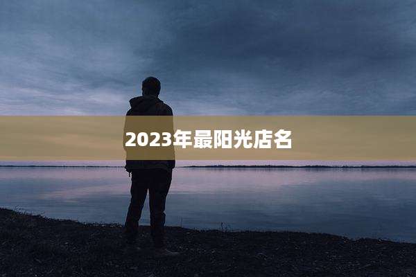 2023年最阳光店名