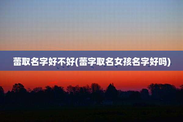 蕾取名字好不好(蕾字取名女孩名字好吗)