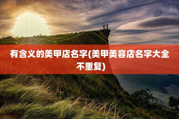 有含义的美甲店名字(美甲美容店名字大全 不重复)