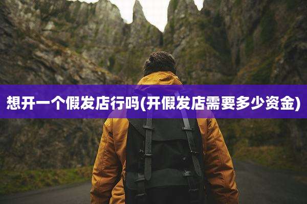 想开一个假发店行吗(开假发店需要多少资金)
