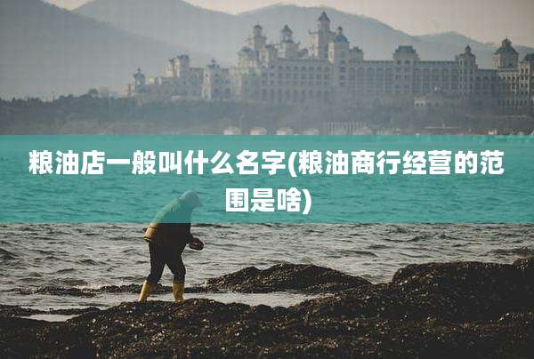 粮油店一般叫什么名字(粮油商行经营的范围是啥)