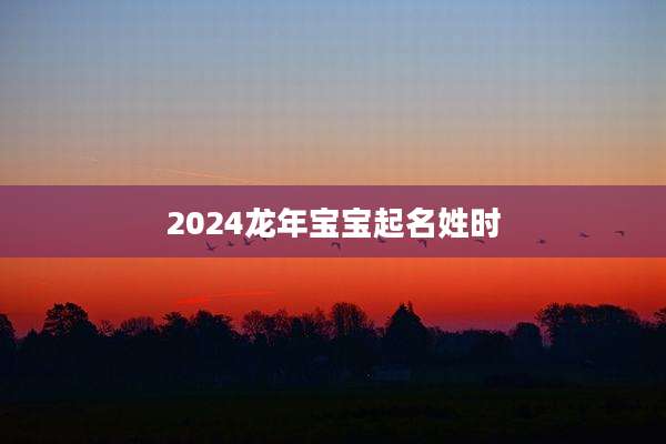 2024龙年宝宝起名姓时
