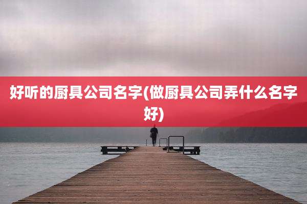 好听的厨具公司名字(做厨具公司弄什么名字好)