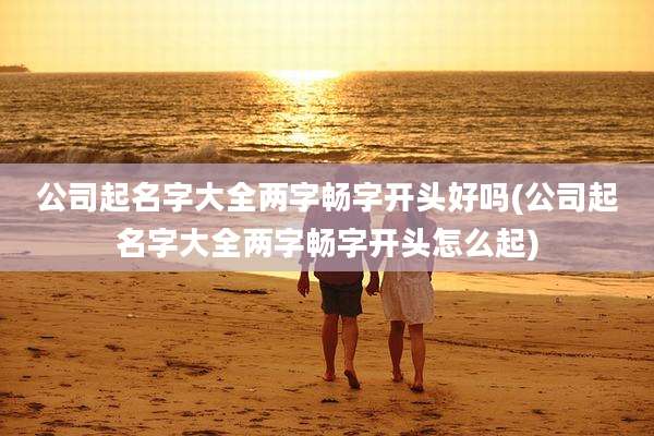 公司起名字大全两字畅字开头好吗(公司起名字大全两字畅字开头怎么起)