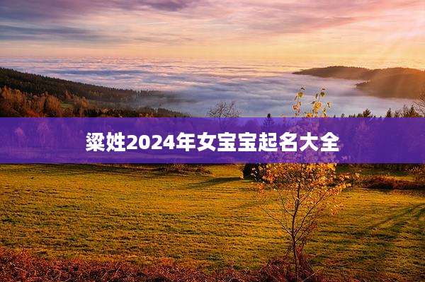 粱姓2024年女宝宝起名大全