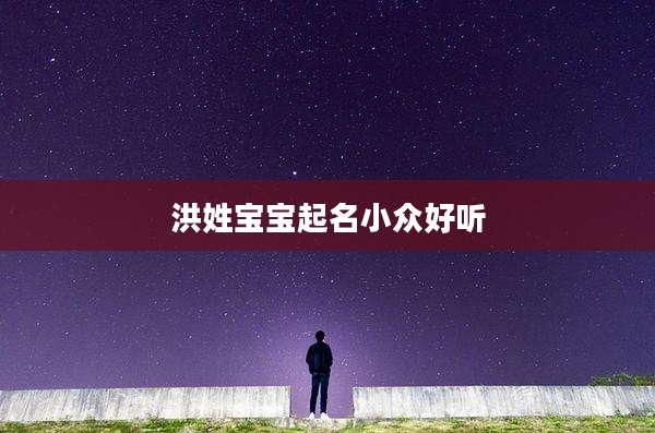 洪姓宝宝起名小众好听