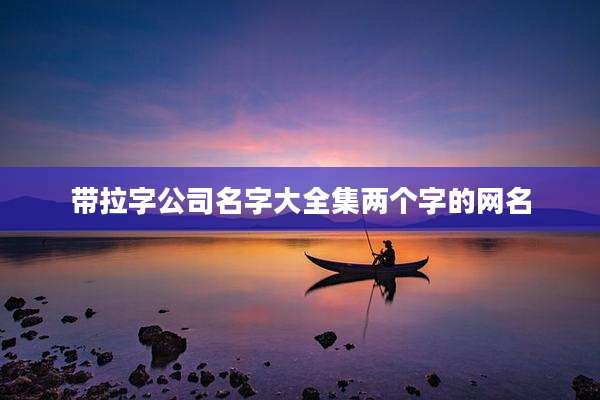 带拉字公司名字大全集两个字的网名