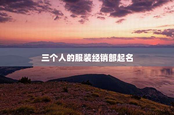 三个人的服装经销部起名
