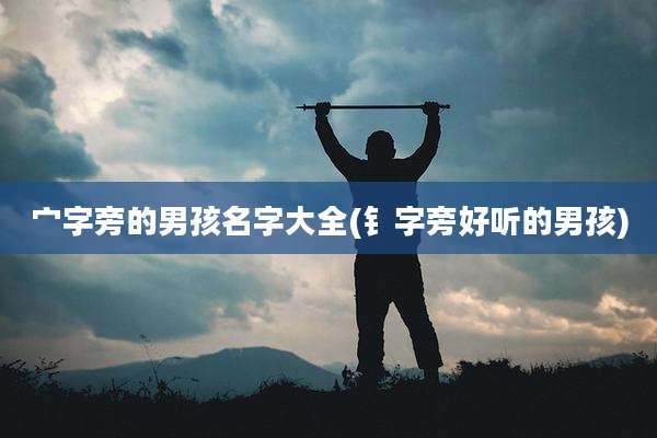 宀字旁的男孩名字大全(钅字旁好听的男孩)