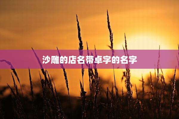 沙雕的店名带卓字的名字